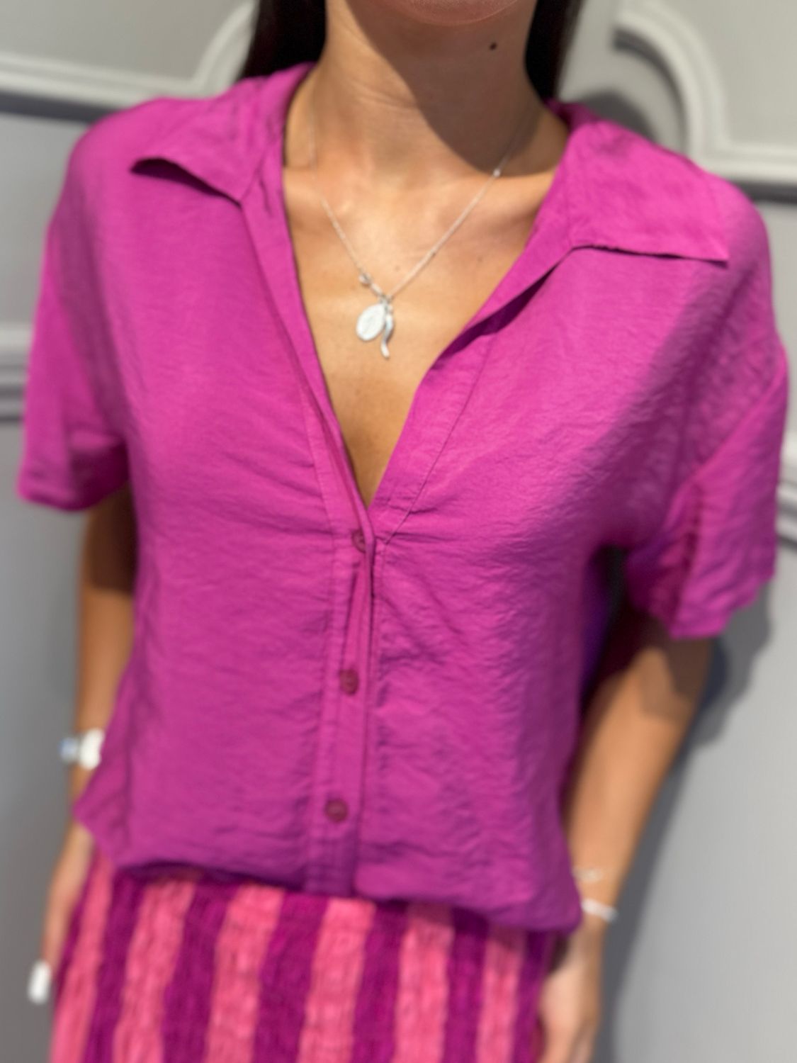 TENSIONE IN - camicia 45184V78 amarena
