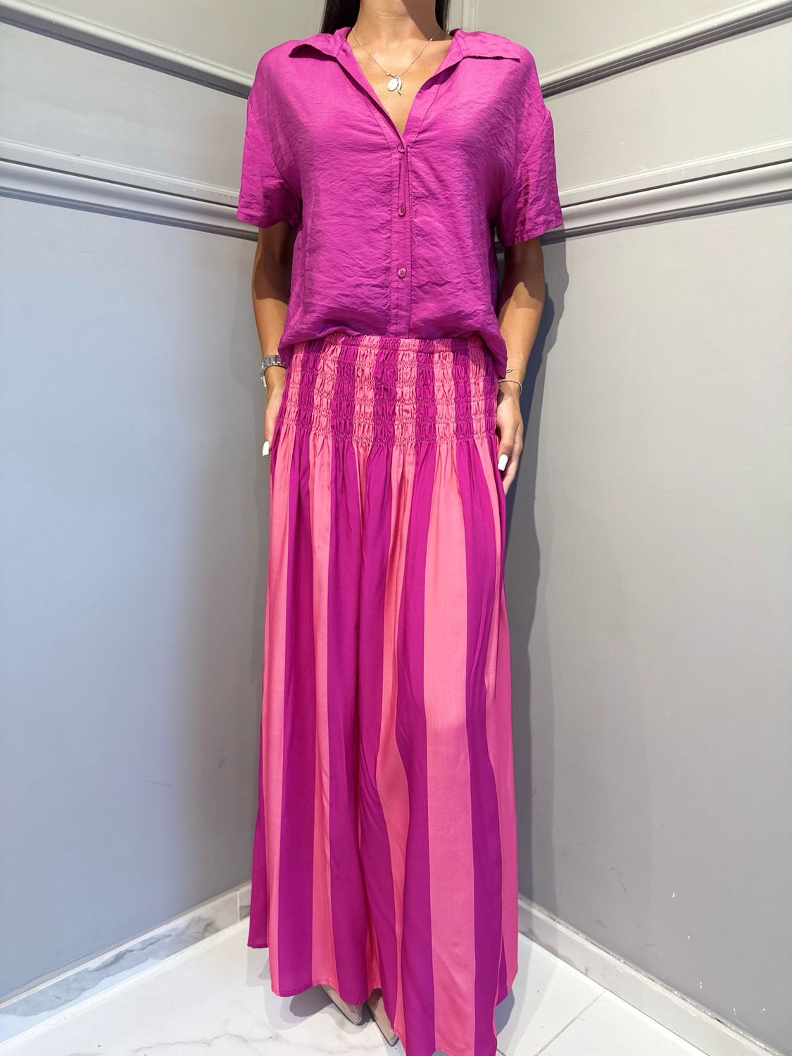 TENSIONE IN - camicia 451B4V78 amarena