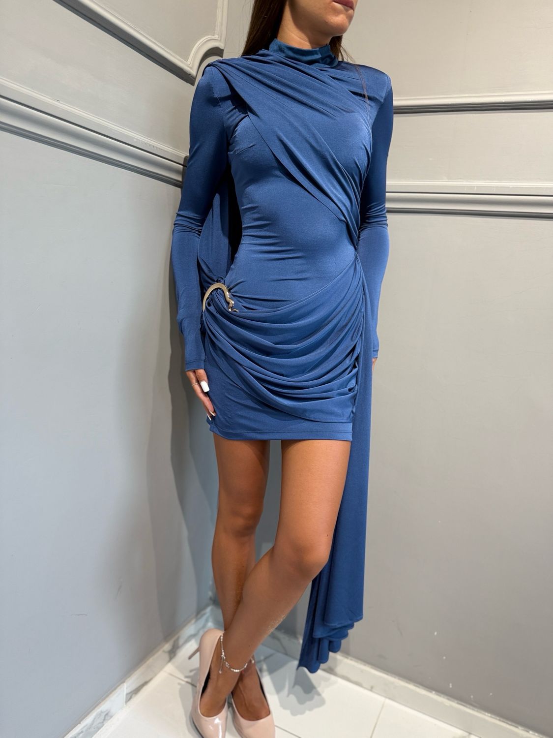 SILENCE LIMITED - abito corto JOYCE_DRESS AB4267 blue