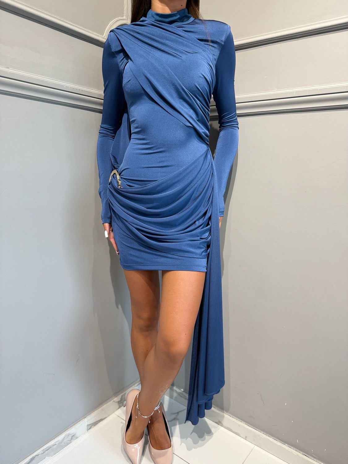SILENCE LIMITED - abito corto JOYCE_DRESS AB4267 blue