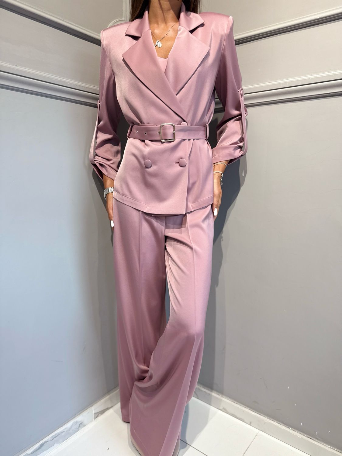 SILENCE LIMITED - Tailleur JULIA_Blazer GI5392+Julia_pants PAF4PY our Pink