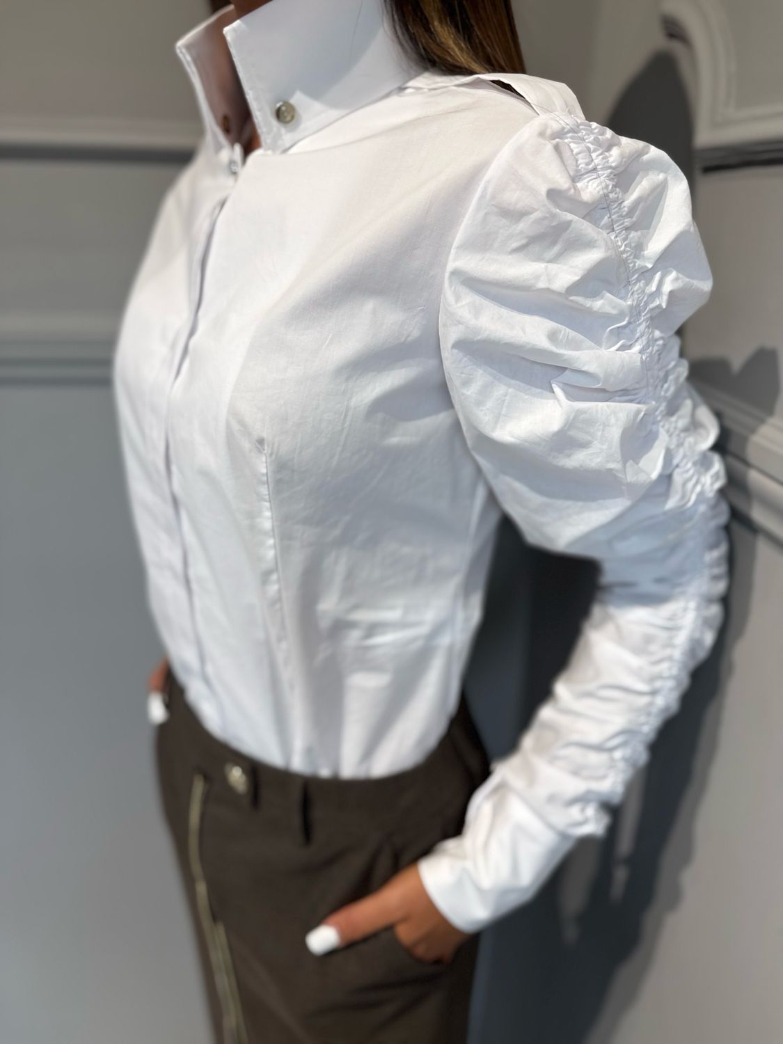 BABYLON - camicia a body YMF0307 bianco