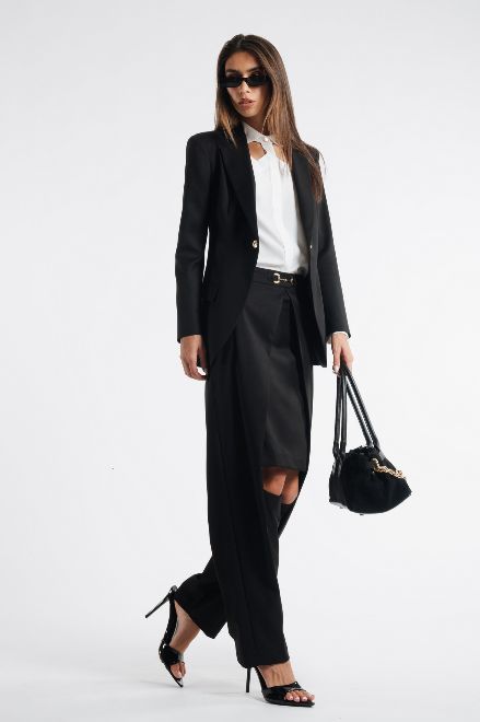 BABYLON - SKUYMF0612 PANTALONI CON GONNA nero