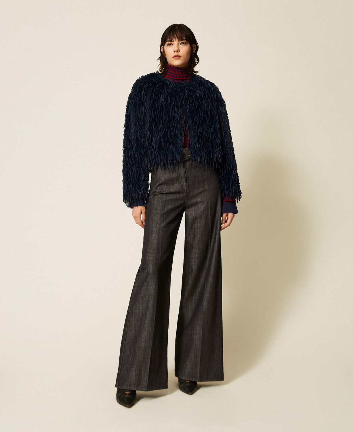 TWINSET ACTITUDE - Jeans wide leg con cintura