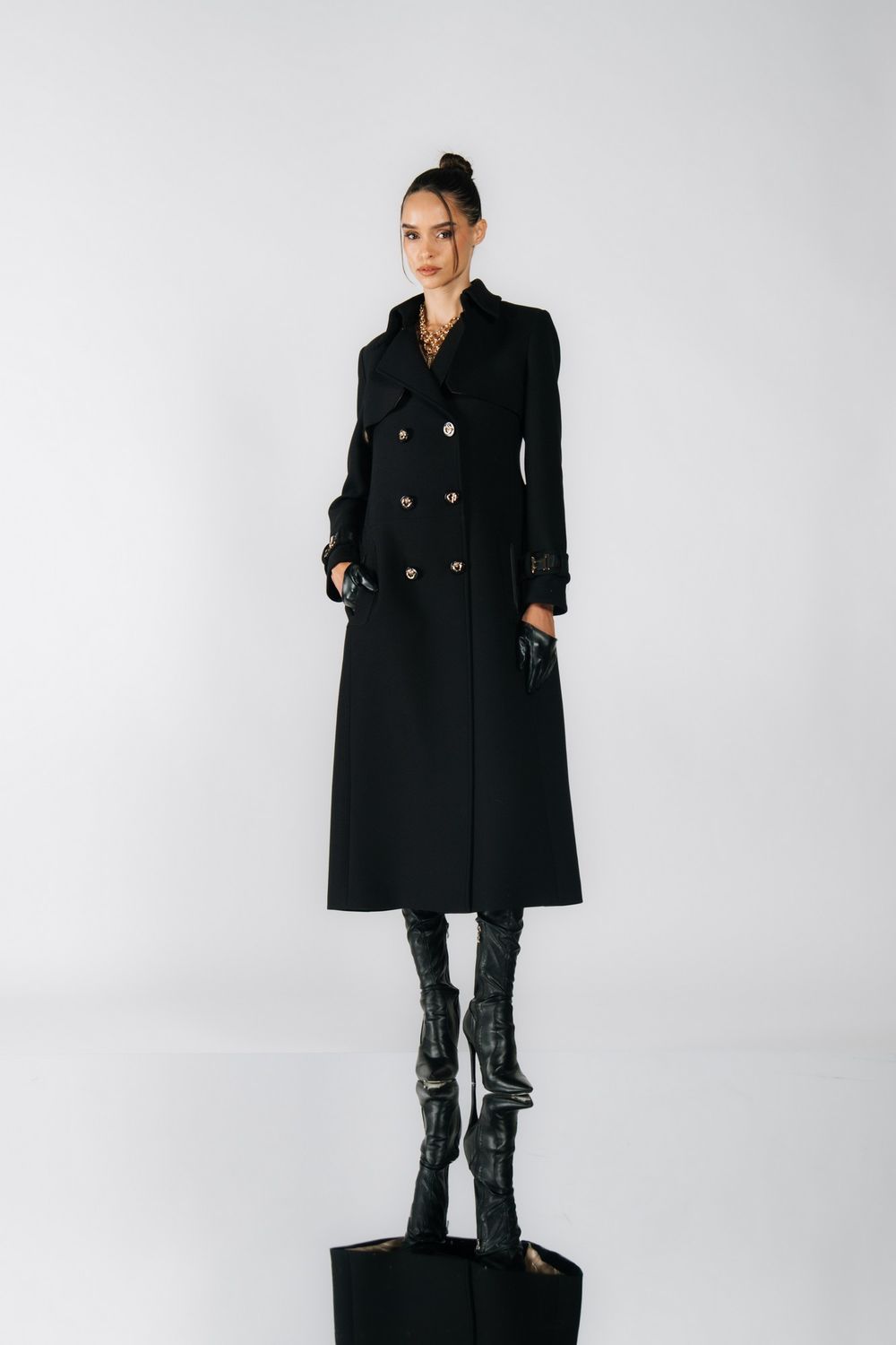 BABYLON - CAPPOTTO MILITARY SKUYE00244 NERO