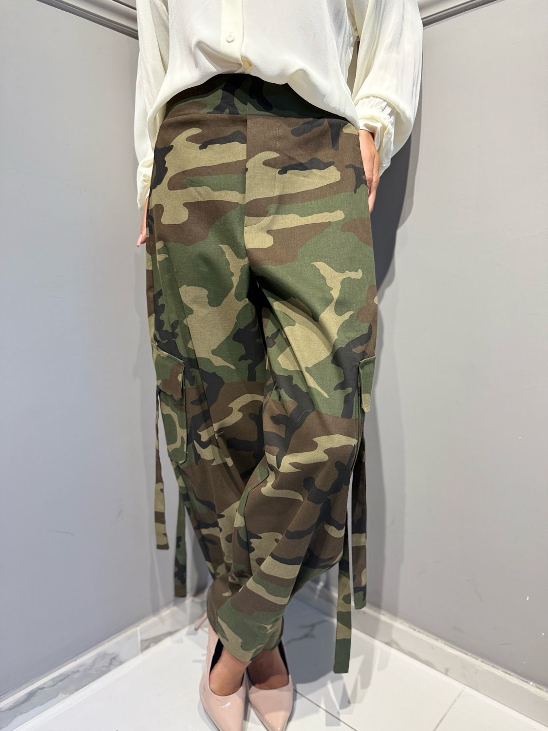 MOTEL - pantalone Baloon tasconi 40324G mimetico