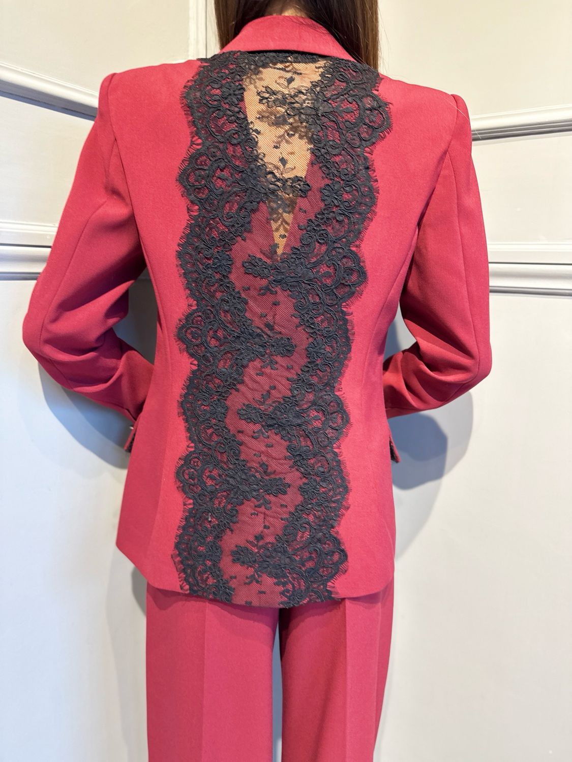 BABYLON - SKUYE00260 GIACCA CON PIZZO bordeaux