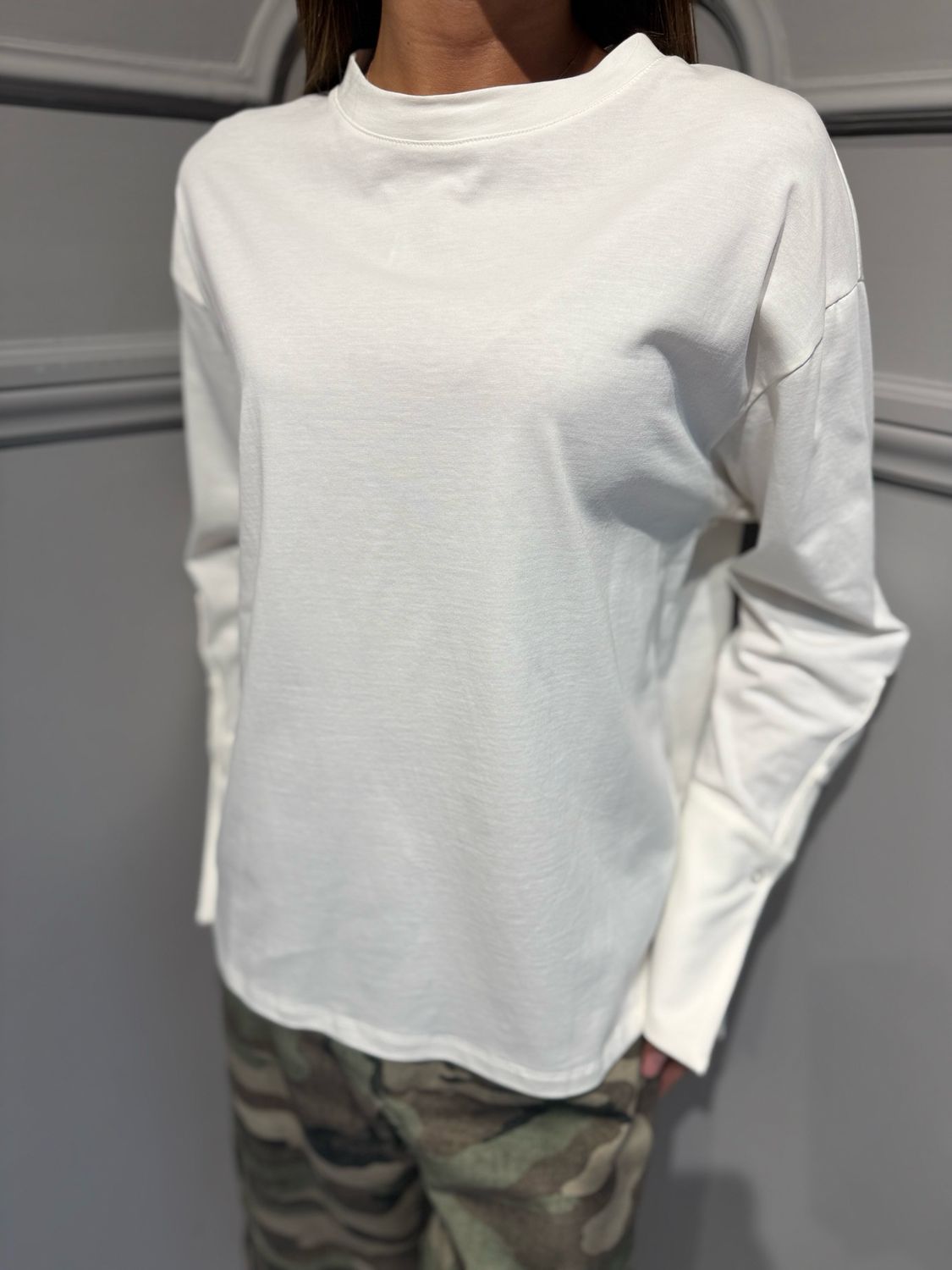 TENSIONE IN - maglia polso camicia FW260049 panna