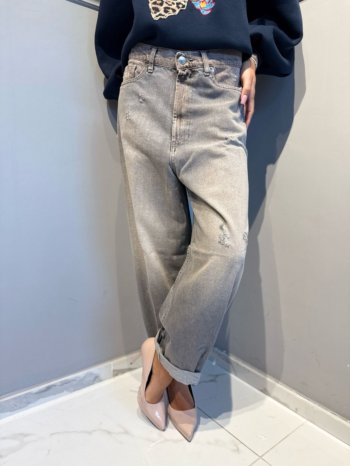 VICOLO - jeans Layla DAC5013 denim grigio