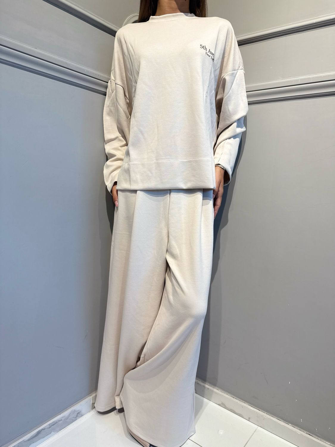 MOTEL - felpa FWMOT003 beige/moro