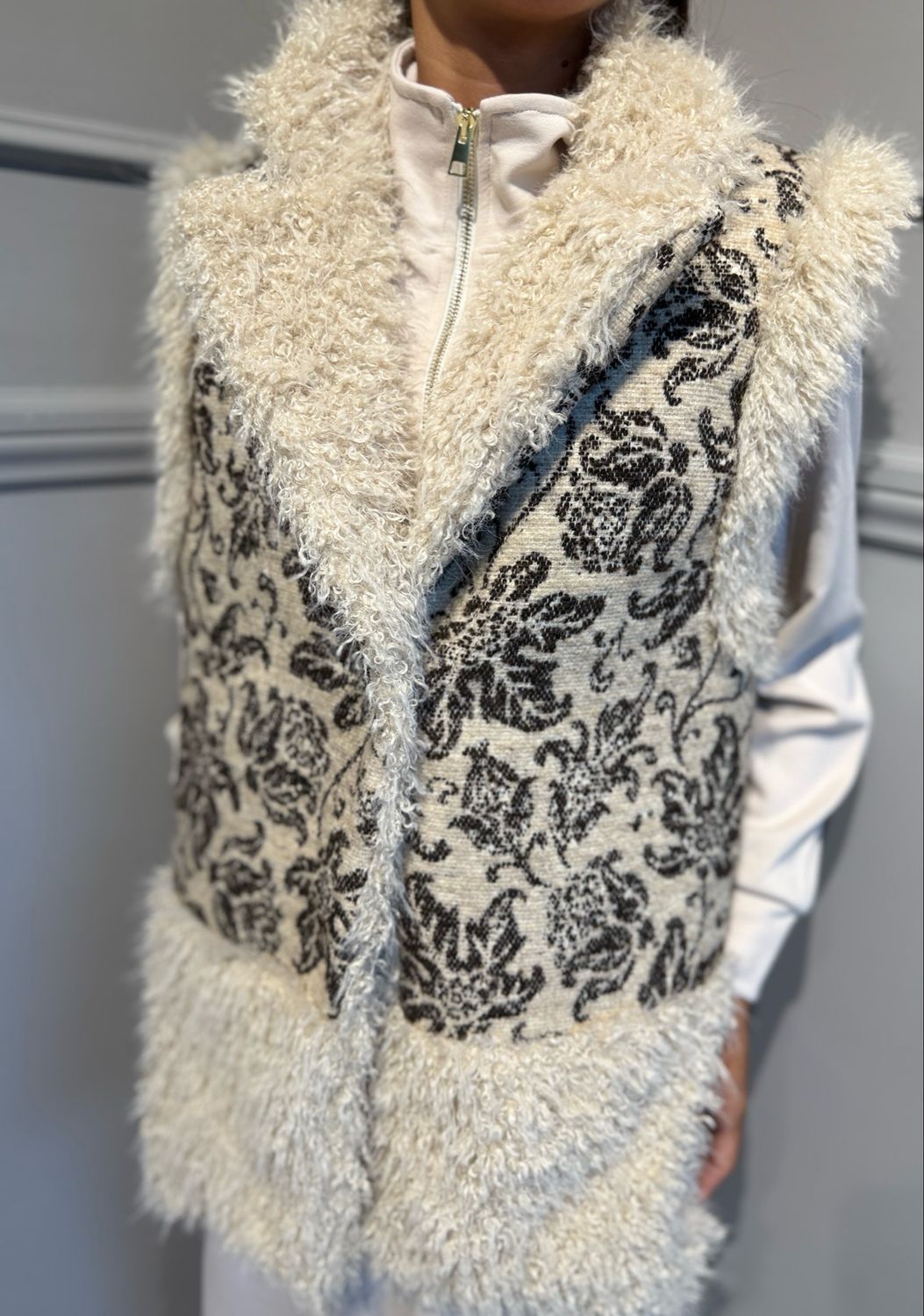 TENSIONE IN - gilet OS572 panna