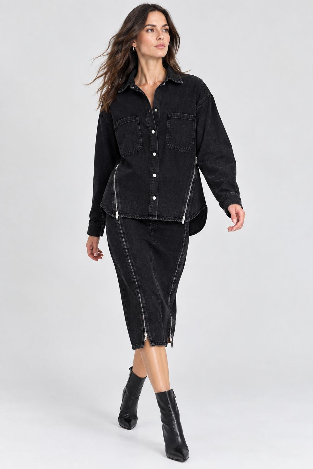 VICOLO - giacca con zip DAC5015 nero