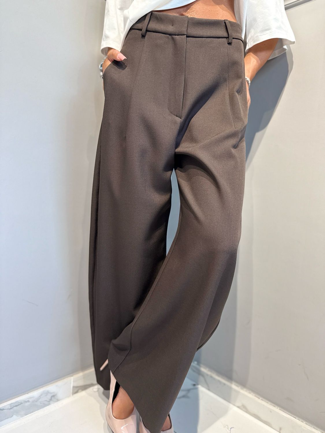 MEIMEIJ - pantalone I6IM6IAHA CIOCCOLATO