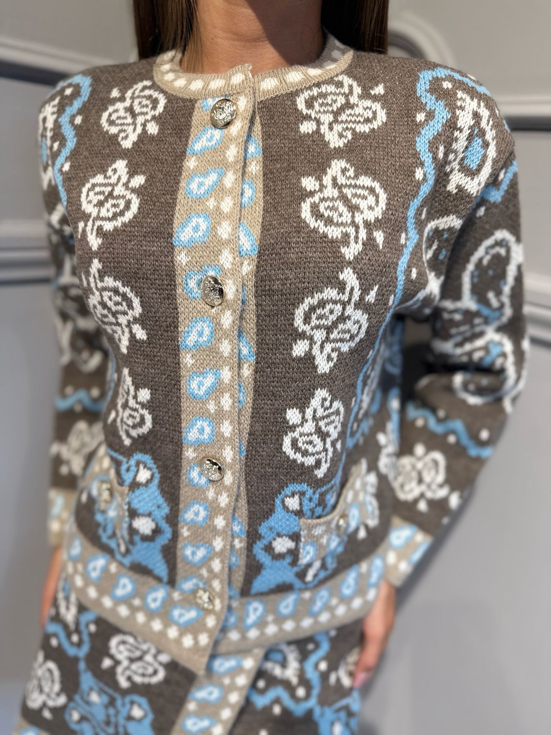 MOTEL - giacchino chanel paisley W6HMG20A400 mastice/panna/azzurro