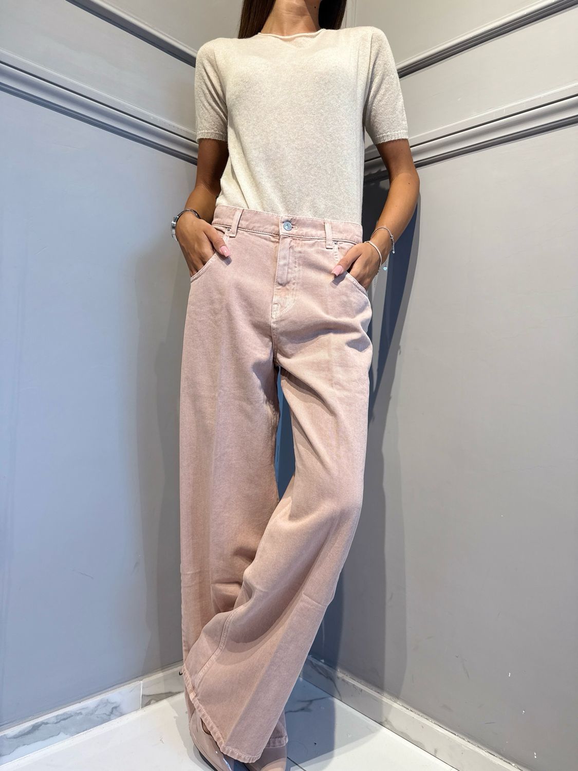 VICOLO - pantalone jeans MIA DAC5079 rosa