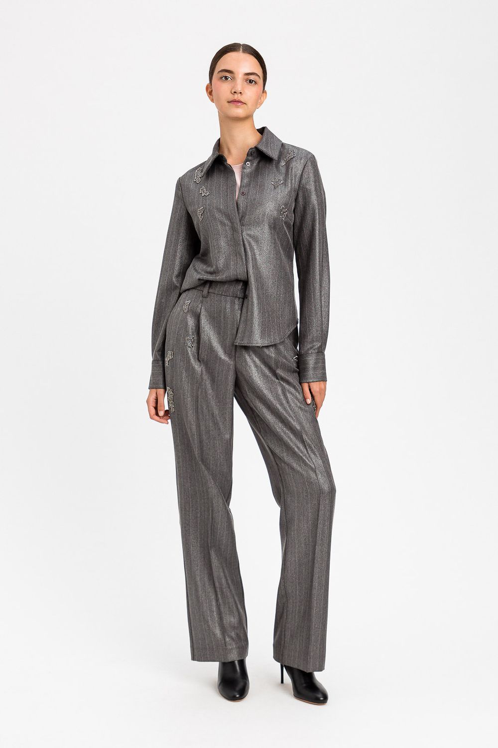 TWINSET ACTITUDE - Camicia 262AP2430 Grigio glitter