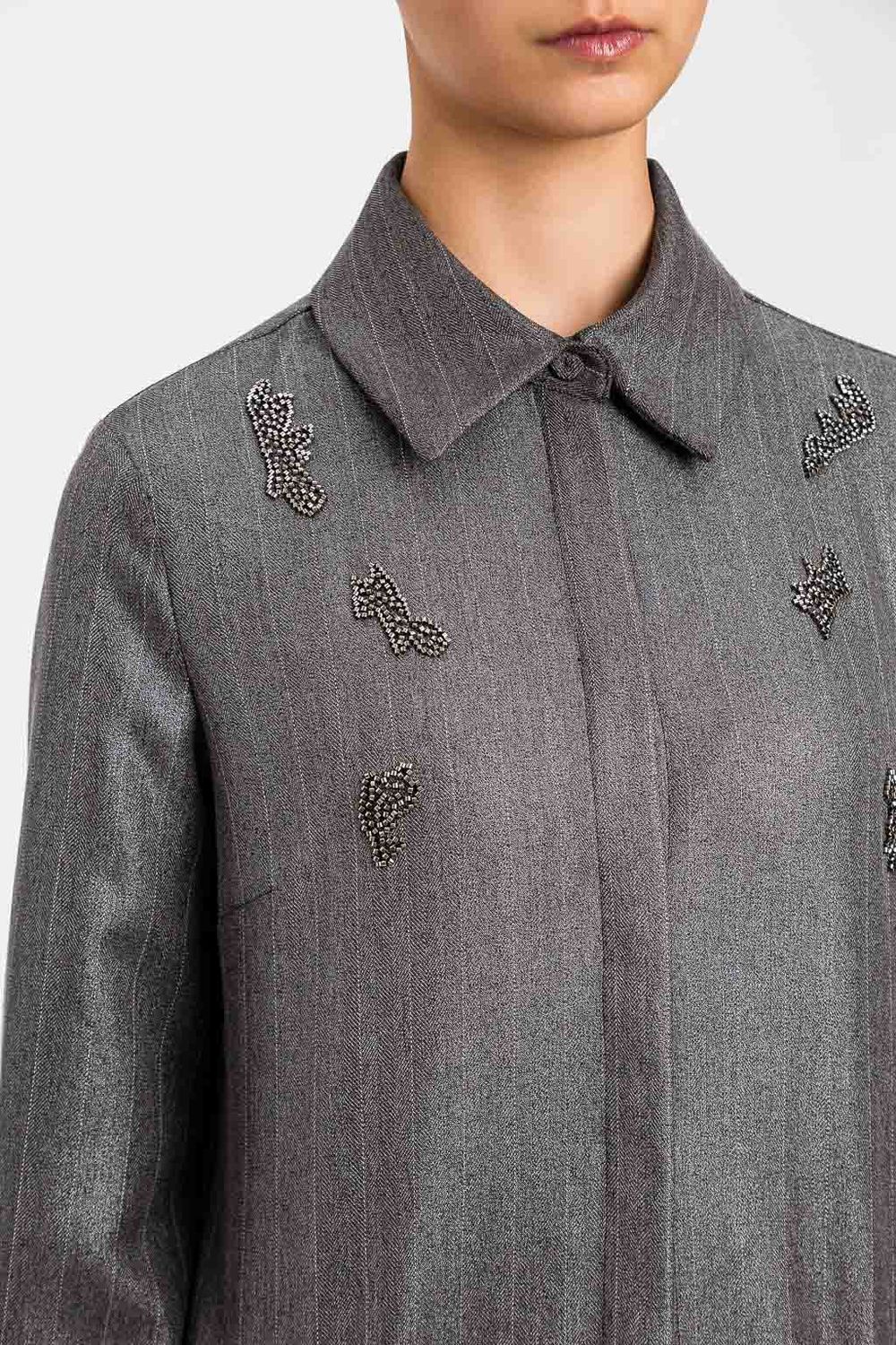TWINSET ACTITUDE - Camicia 262AP2430 Grigio glitter