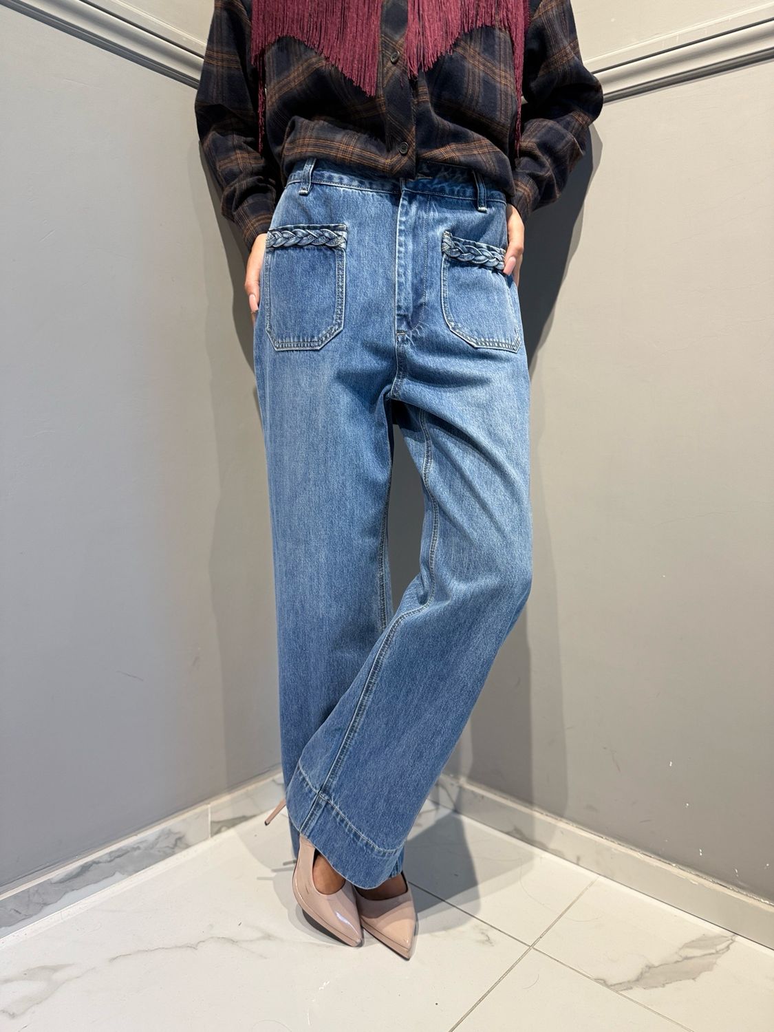 TENSIONE IN - jeans trecce 39645 blu