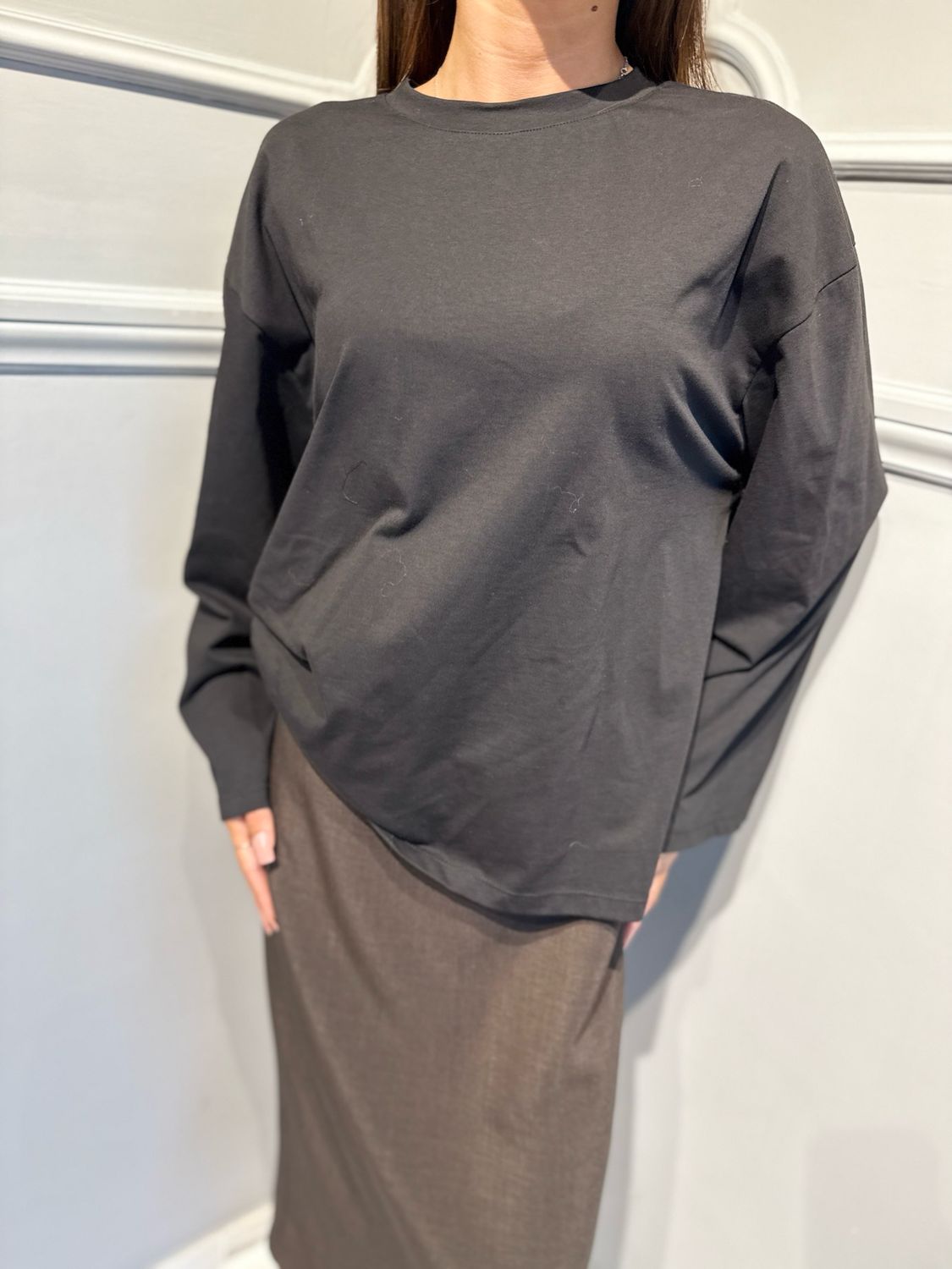 TENSIONE IN - t-shirt con ripresa nera FW260095