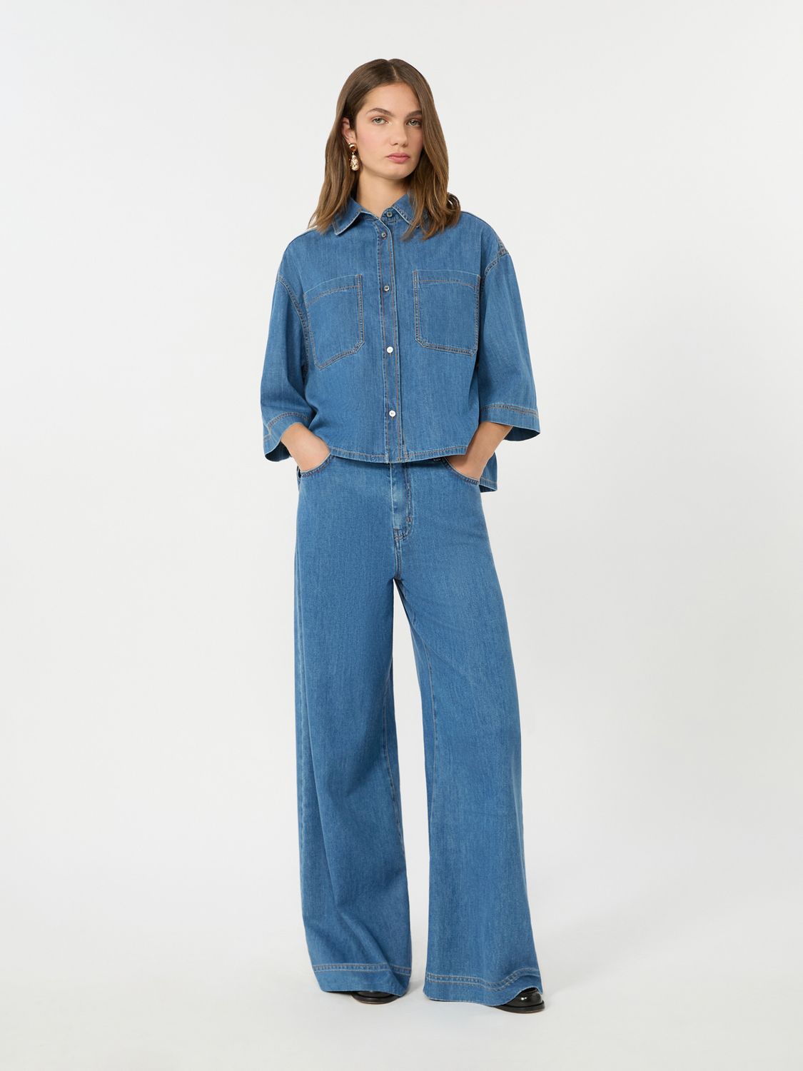 Max Mara WEEKEND - Camicia boxy in denim WKDZANNATA Blu