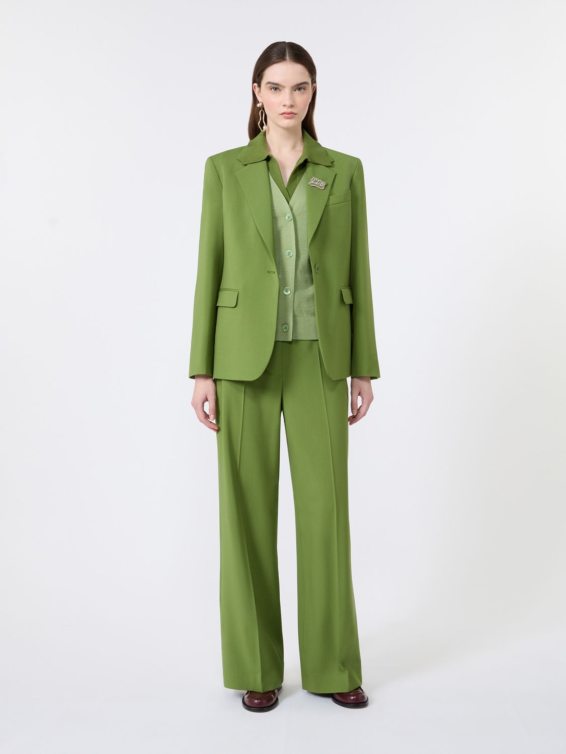 Max Mara WEEKEND - Blazer monopetto in lana stretch WKDLAMINE Verde