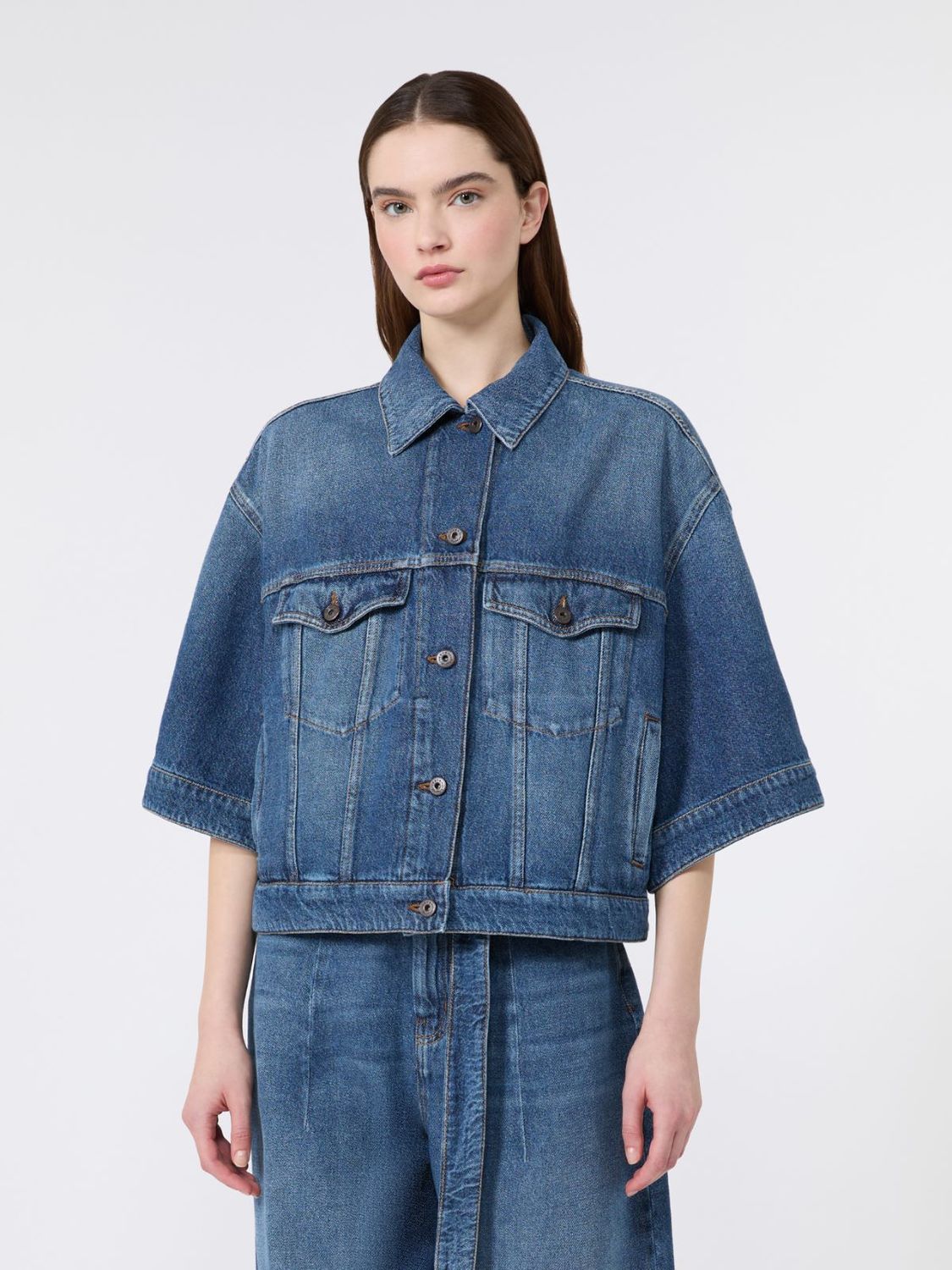 Max Mara WEEKEND - Giacca in denim di cotone WKDLIUTI Blu