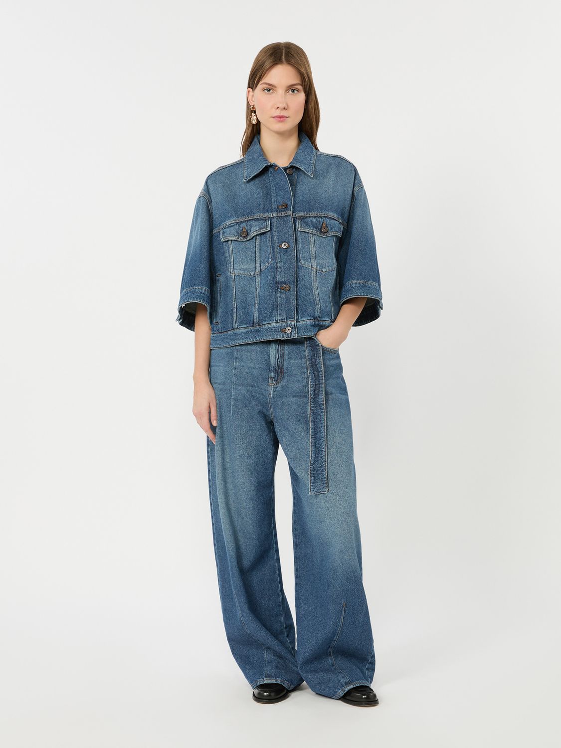 Max Mara WEEKEND - Jeans ampio in denim di cotone WKDMADIA Blu