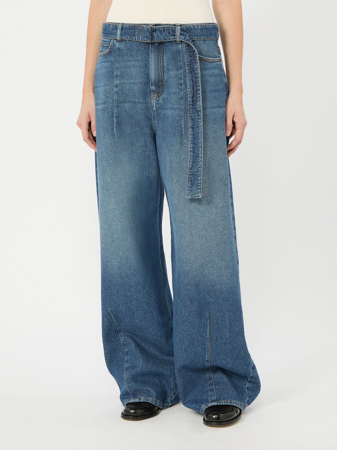 Max Mara WEEKEND - Jeans ampio in denim di cotone WKDMADIA Blu