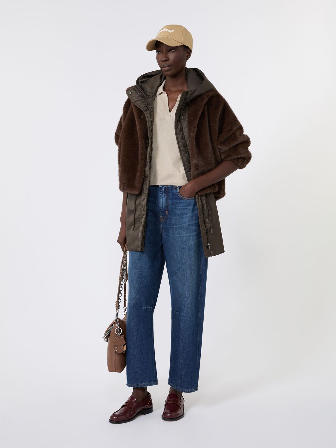 Max Mara WEEKEND - Giacca corta dalla texture soffice WKDANEMONE - MARRONE