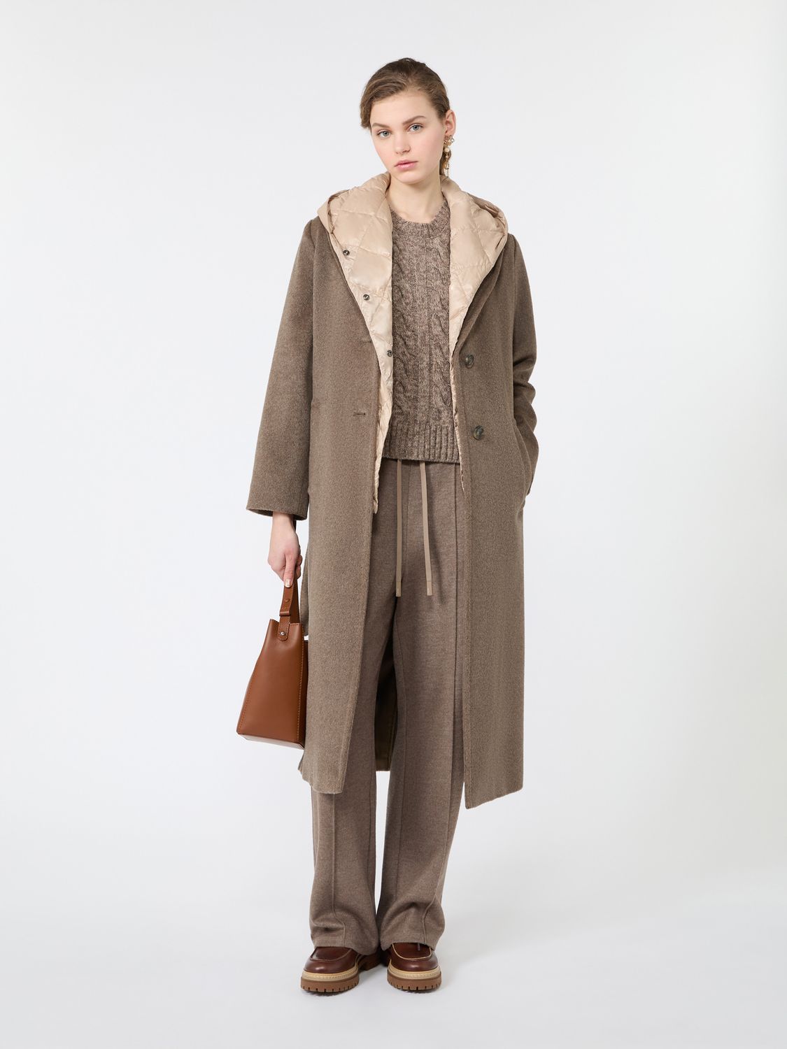 Max Mara WEEKEND - Pantalone in jersey drap WKDTENDA - MARRON GLACE'