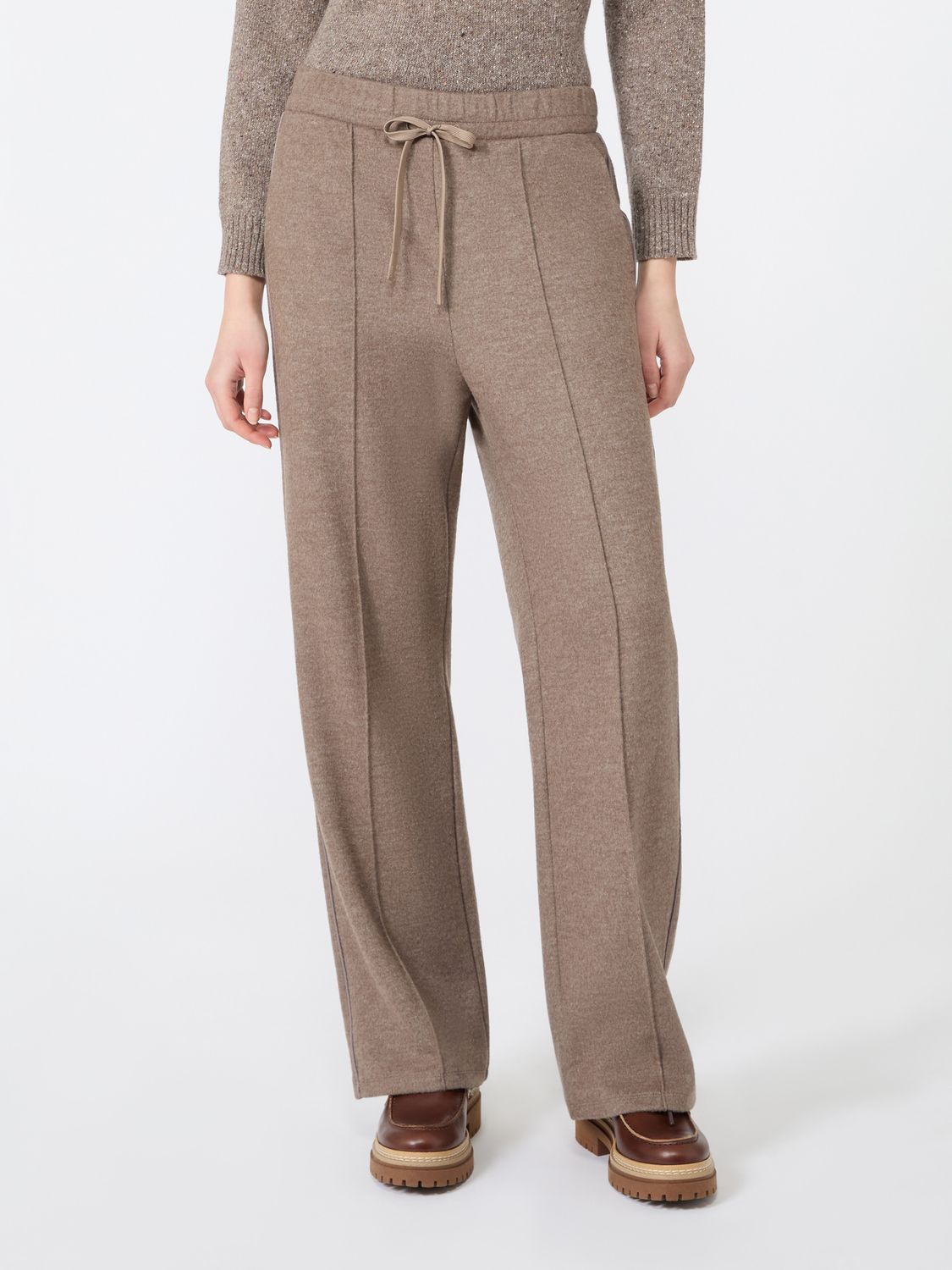 Max Mara WEEKEND - Pantalone in jersey drap WKDTENDA - MARRON GLACE'