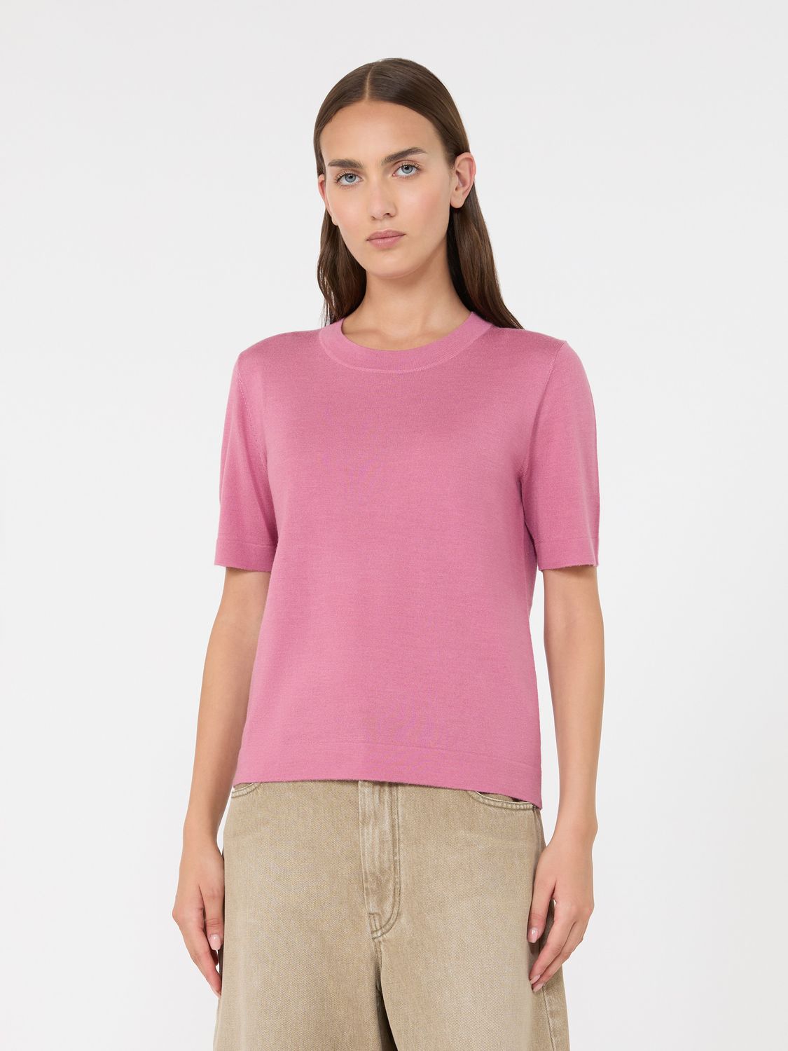 Max Mara WEEKEND - Maglia in lana, seta e cachemire WKDTAPIOCA - LAMPONE