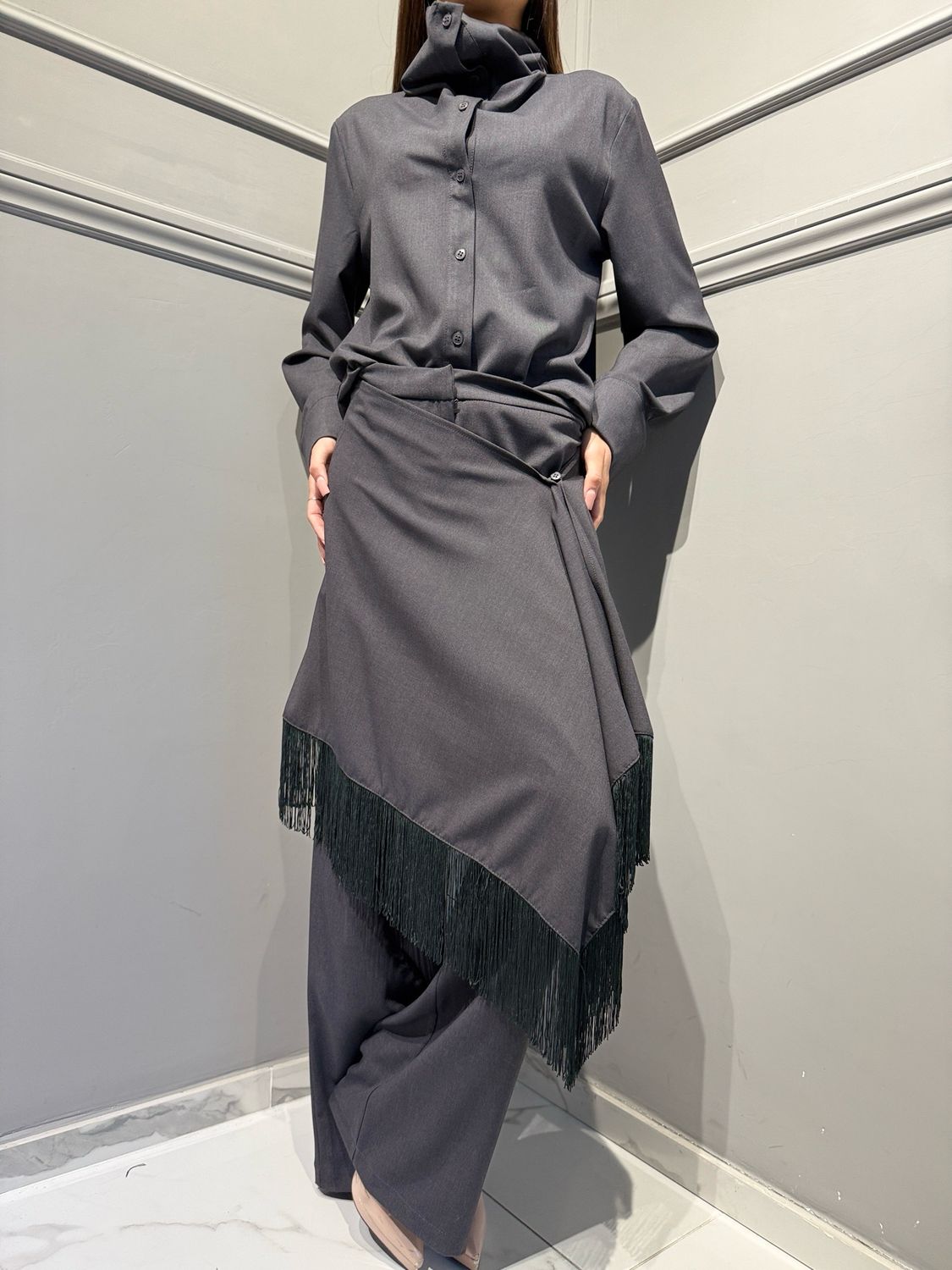 TENSIONE IN - pantalone 27P6217 grigiore antracite