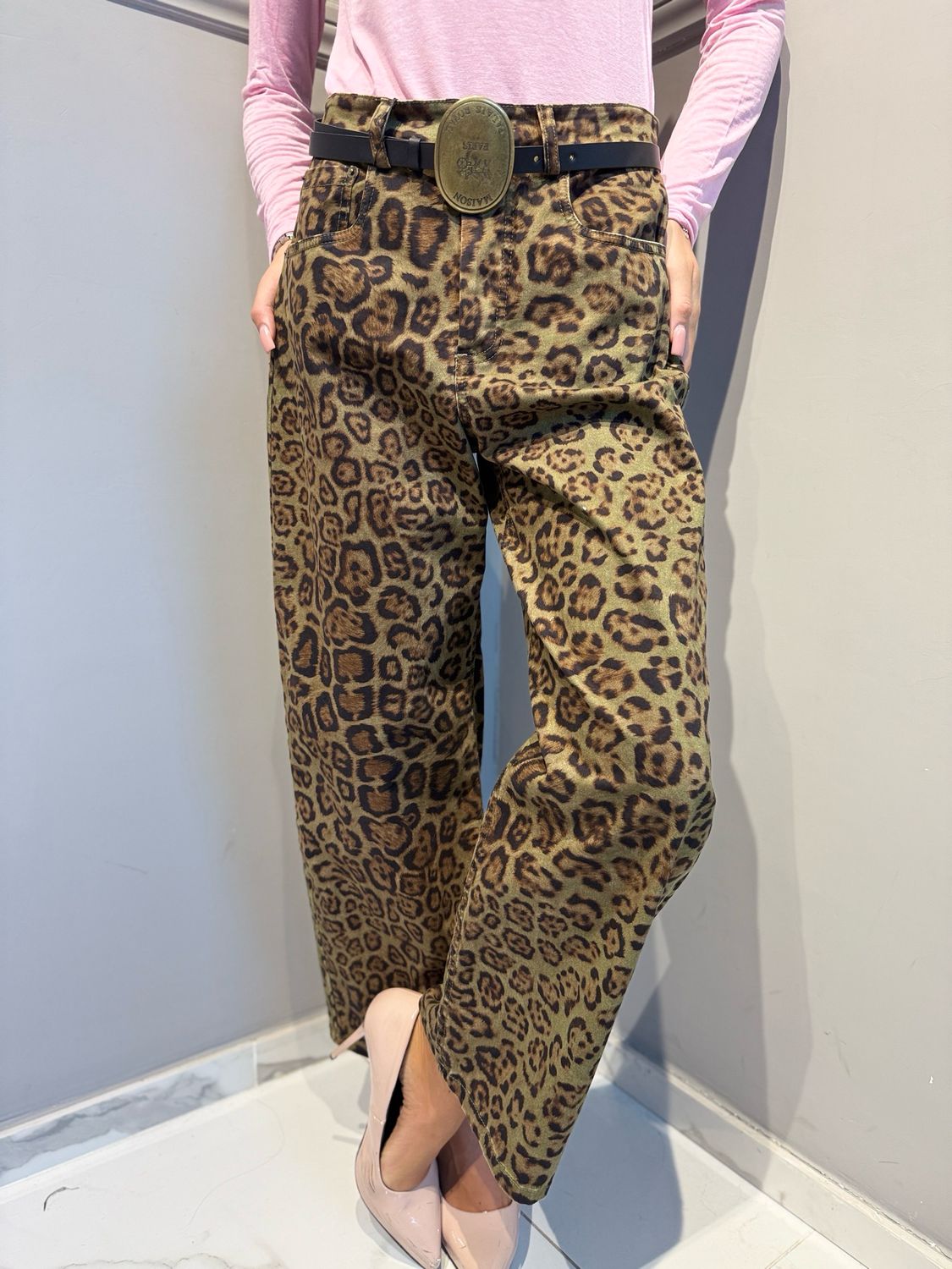 TENSIONE IN - pantalone Baloon Animalier W26P545