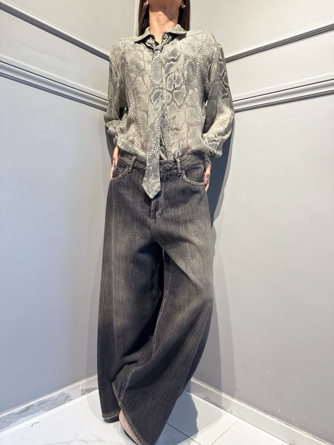 TENSIONE IN - camicia 40162 fantasia pitone