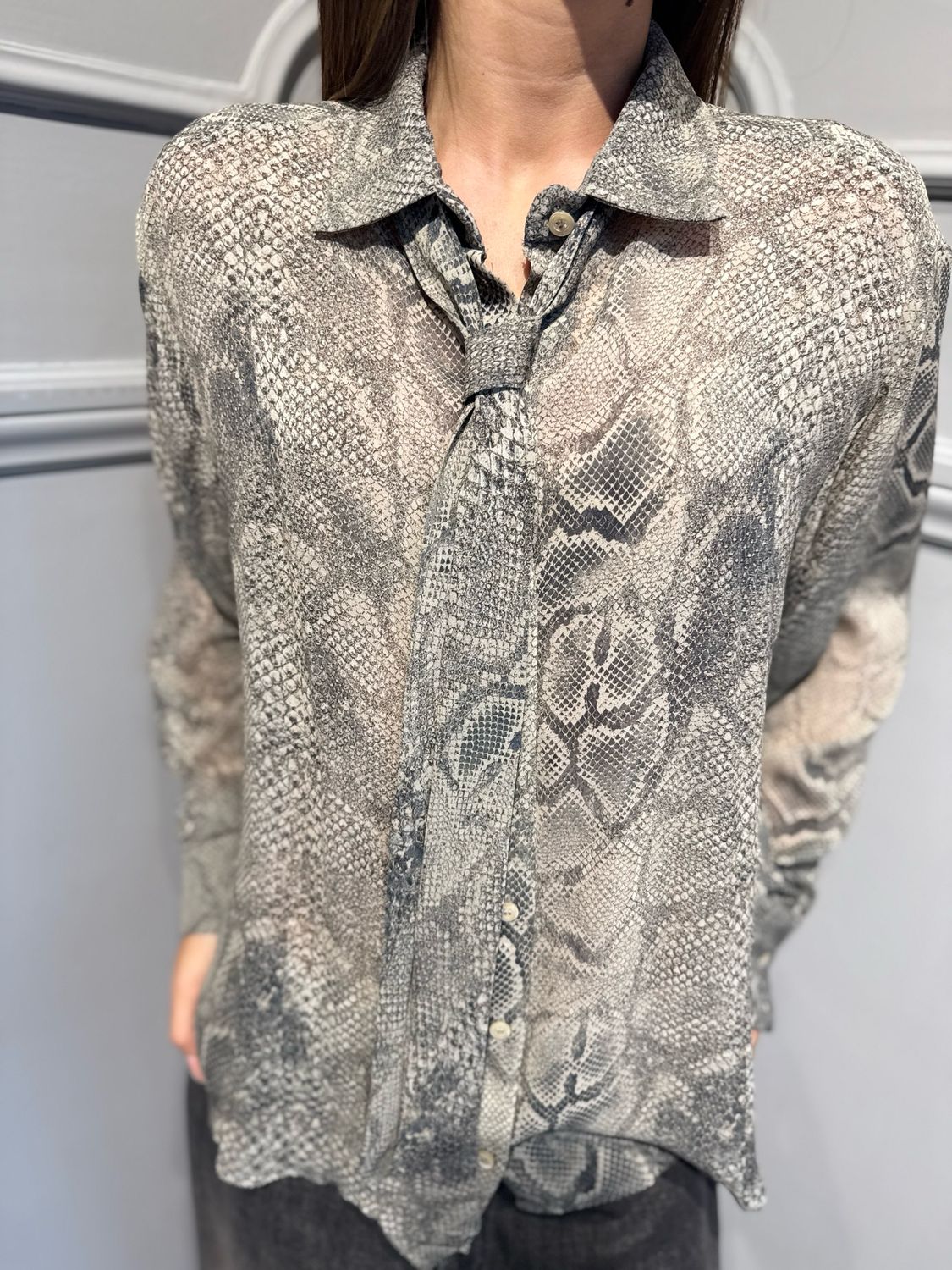 TENSIONE IN - camicia 40162 fantasia pitone