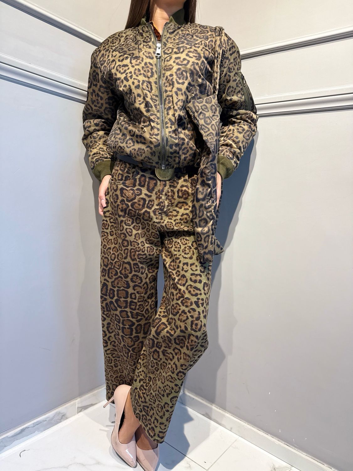 TENSIONE IN - bomber+sacca  W26J381 Animalier