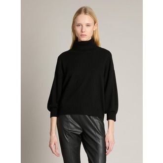 MAX MARA MM - Maglia  BREAK  FILATO DI LANA VERGINE EXTRAFINE E CASHMERE CARDATO NERO
