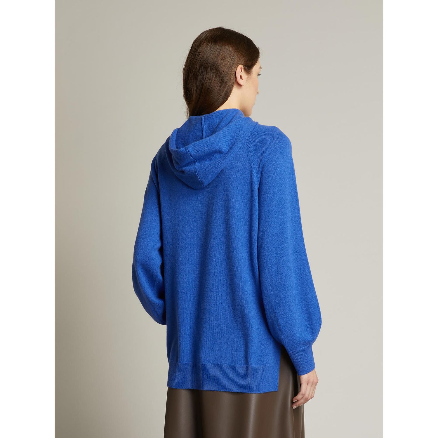 MM Max Mara - Maglia in filato di lana extrafine e cashmire cardato MMLEGUALE - Blu Klein