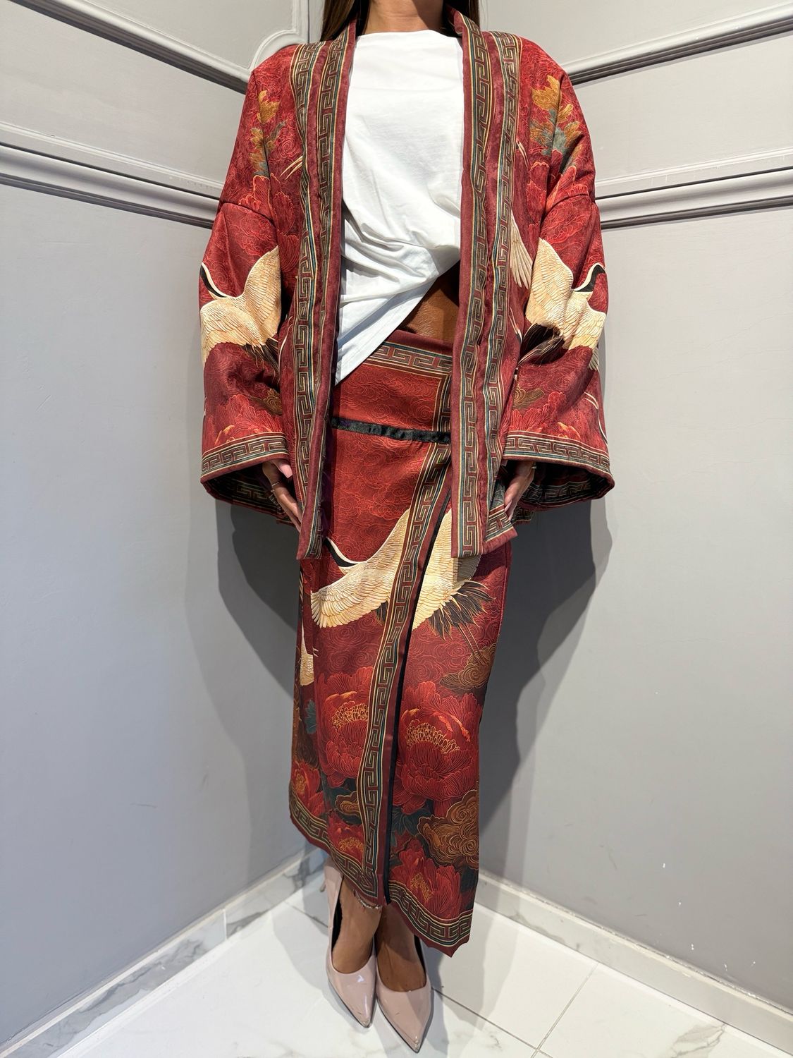 TENSIONE IN - kimono FW260007 rosso