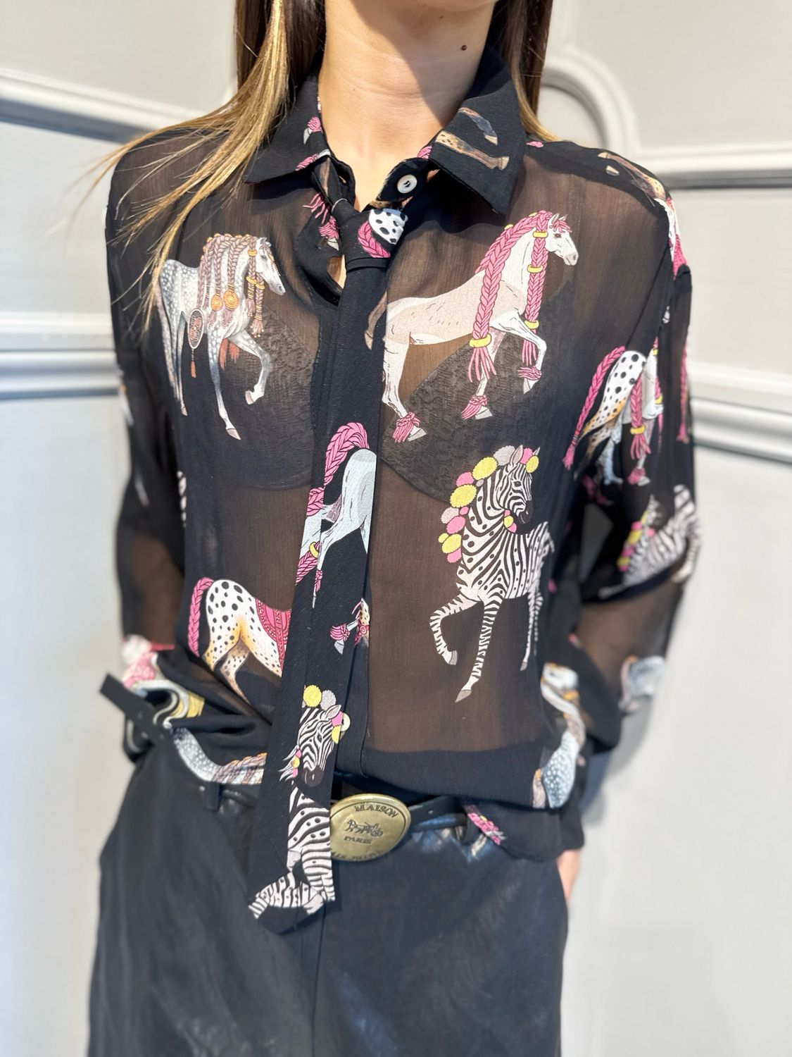 TENSIONE IN - camicia con cavalli 40567