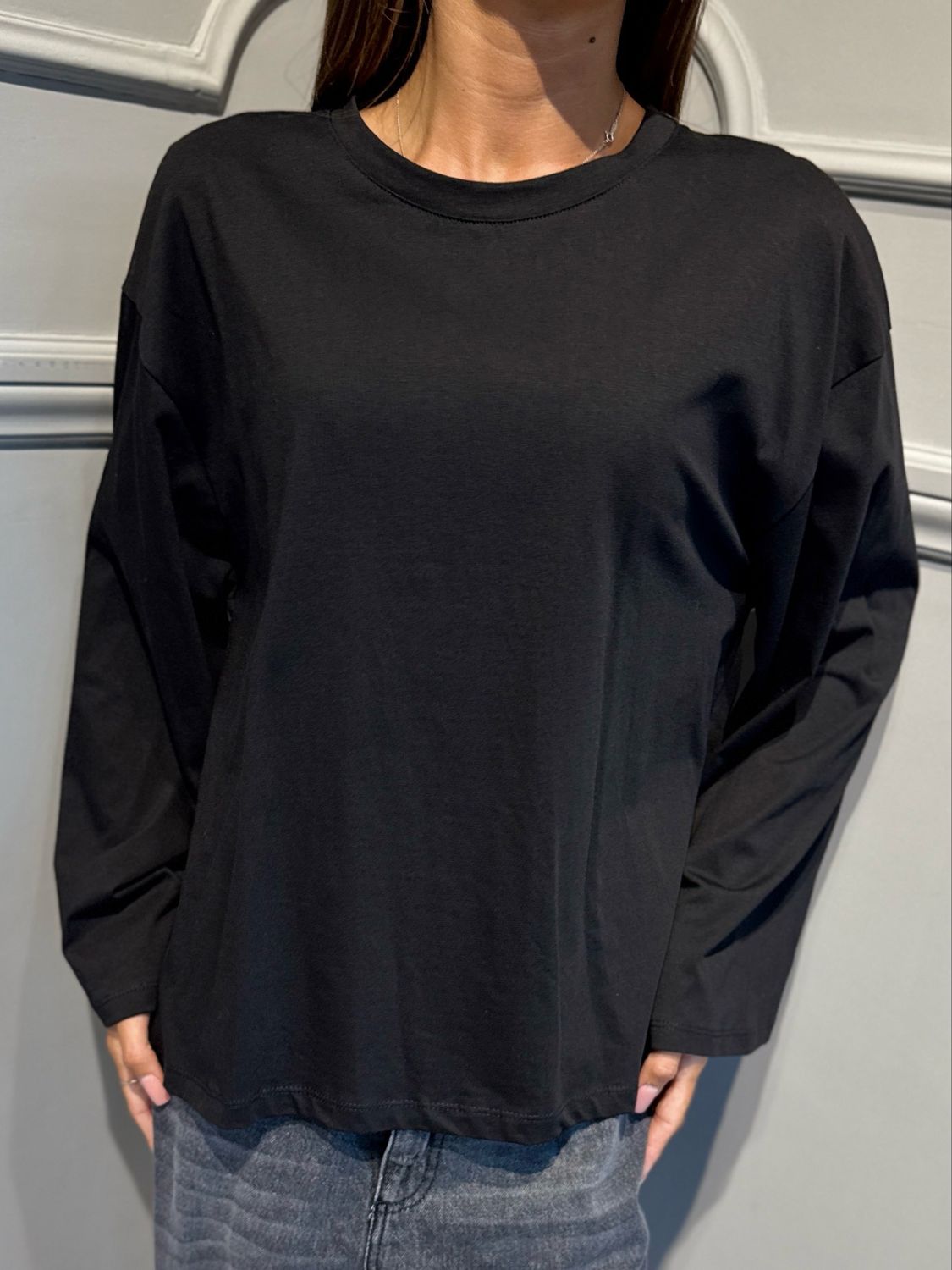 TENSIONE IN - t-shirt maniche larghe FW260045 nero