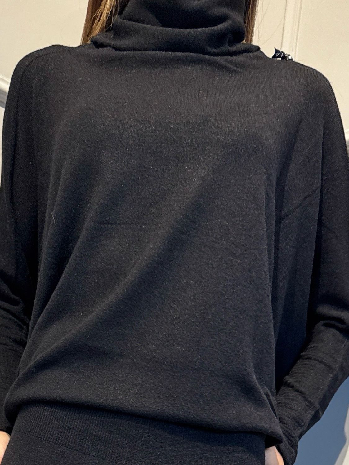 HAVE ONE - completo i maglia over collo ciambella HMG-R006 nero