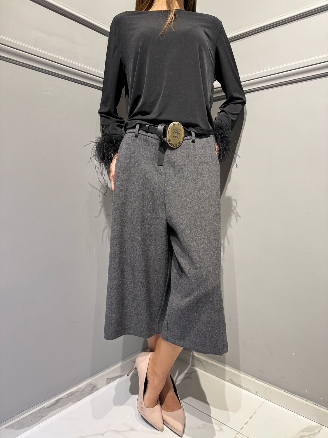 TENSIONE IN - pantalone  W26P656 antracite