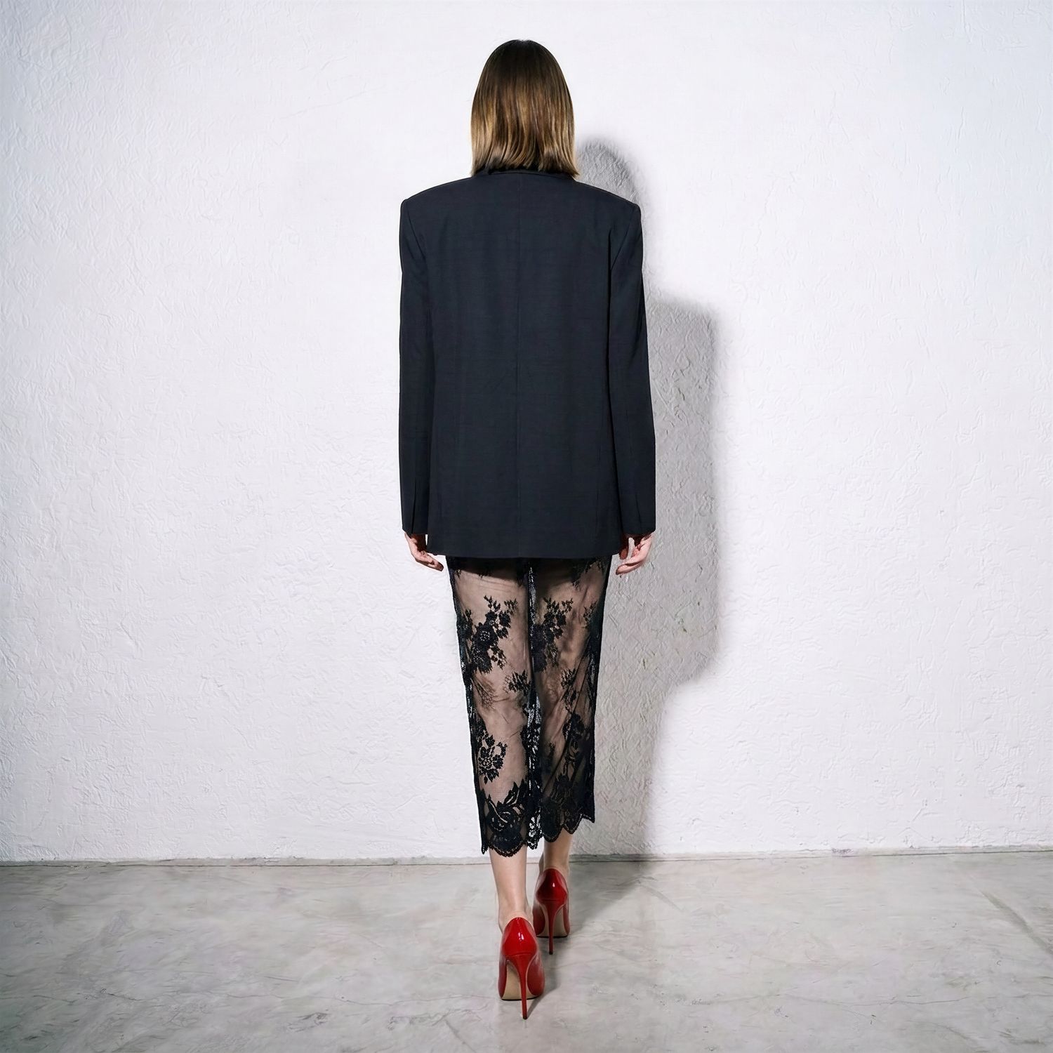SILENCE LIMITED - BLAZER SOPHIE over con bottoni preziosi neri