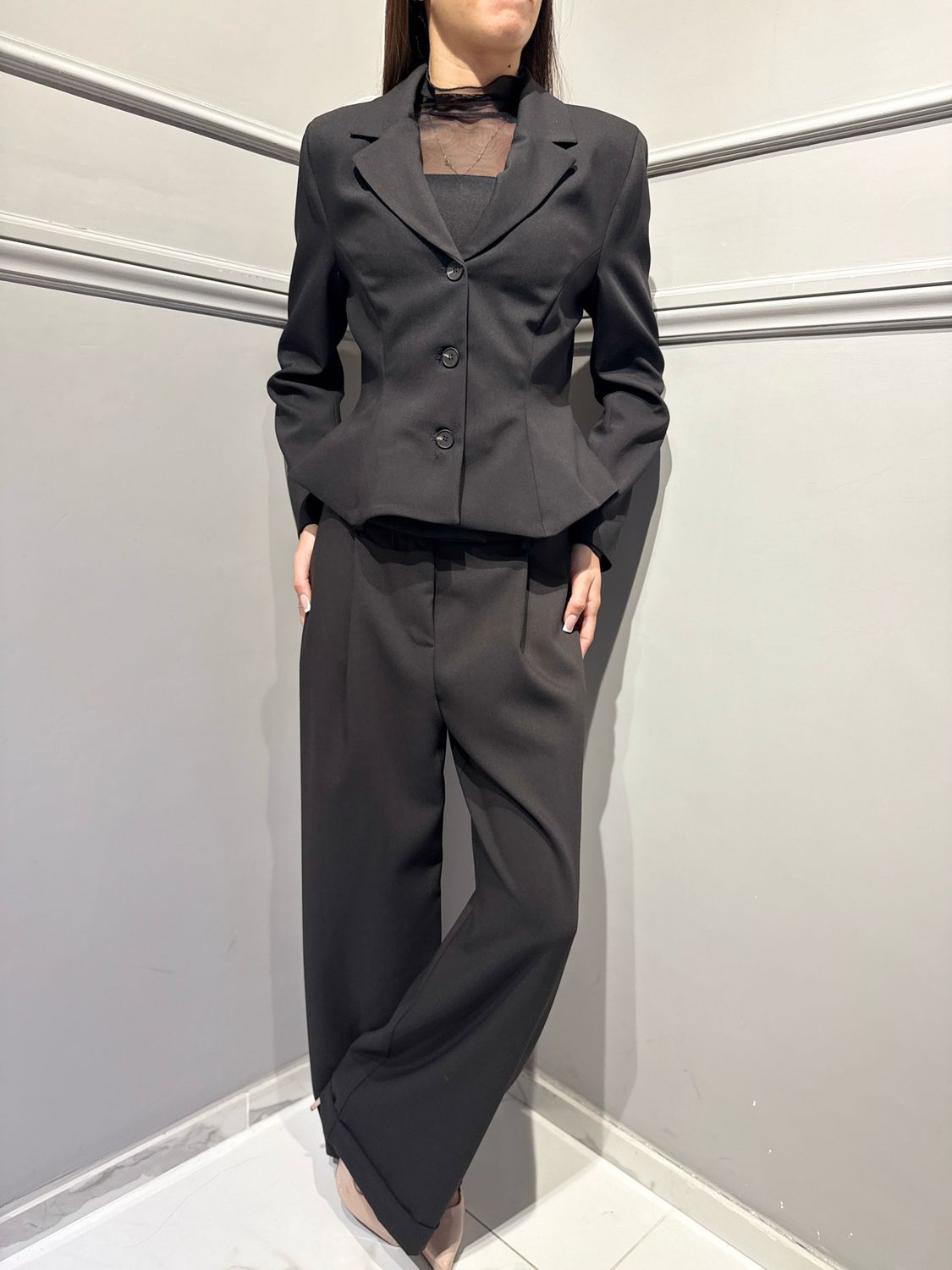TENSIONE IN - giacca svasata 27B6520 nero