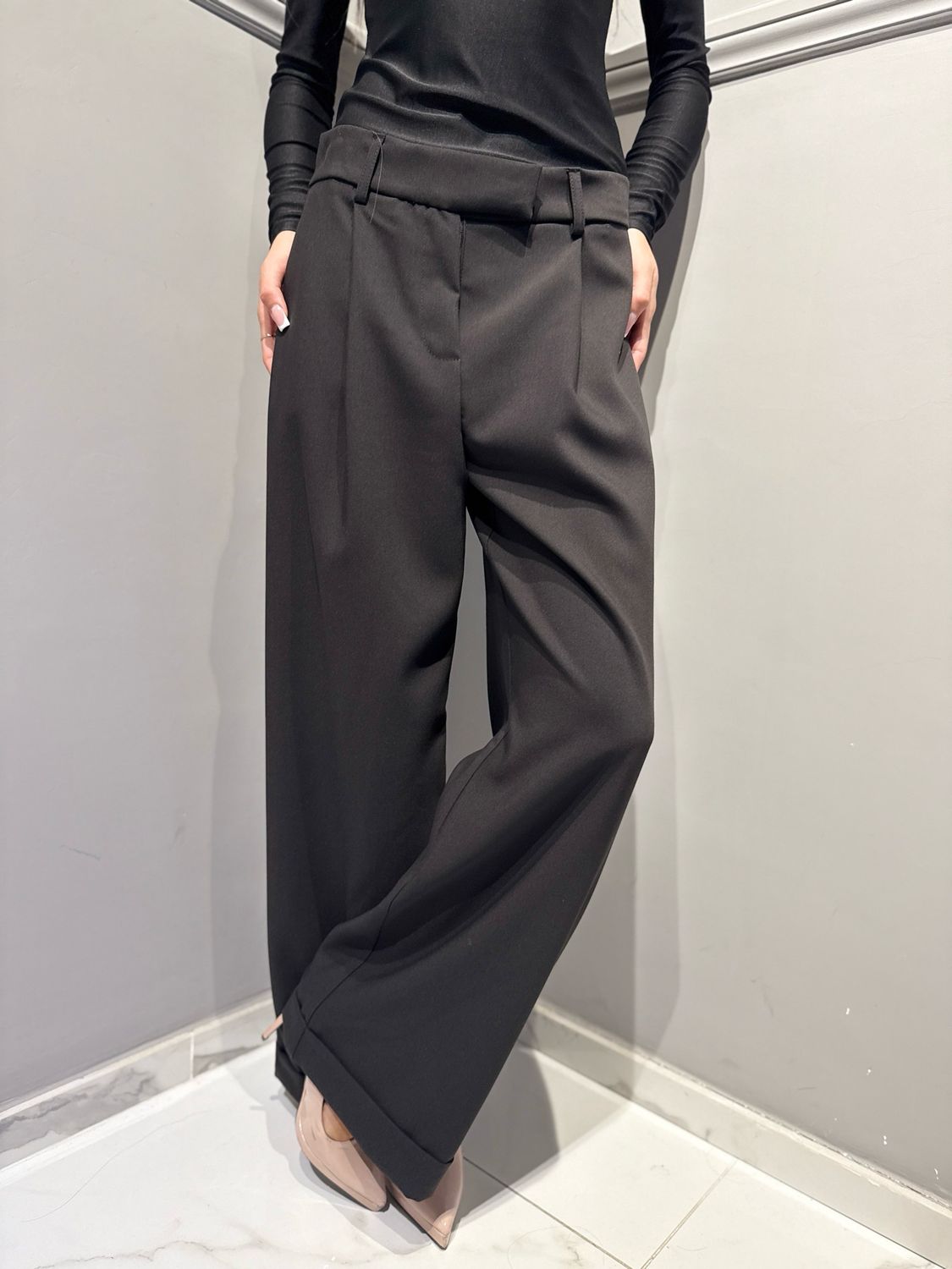 TENSIONE IN - pantalone 27P6591 nero