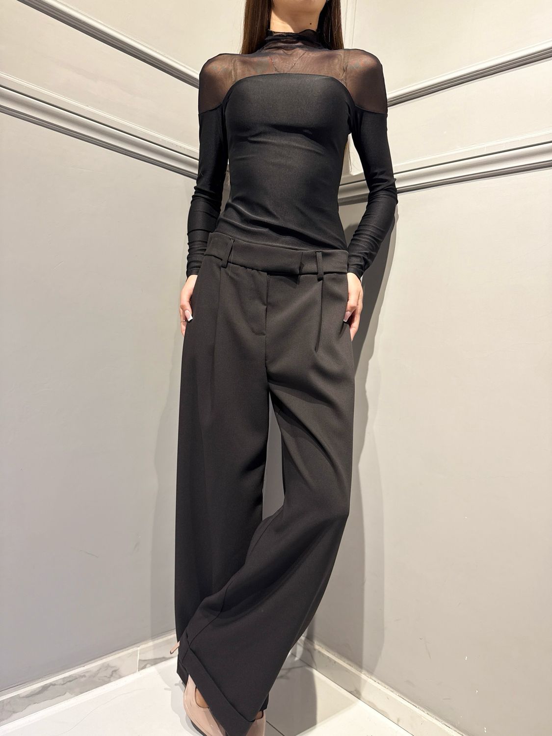 TENSIONE IN - pantalone 27P6591 nero