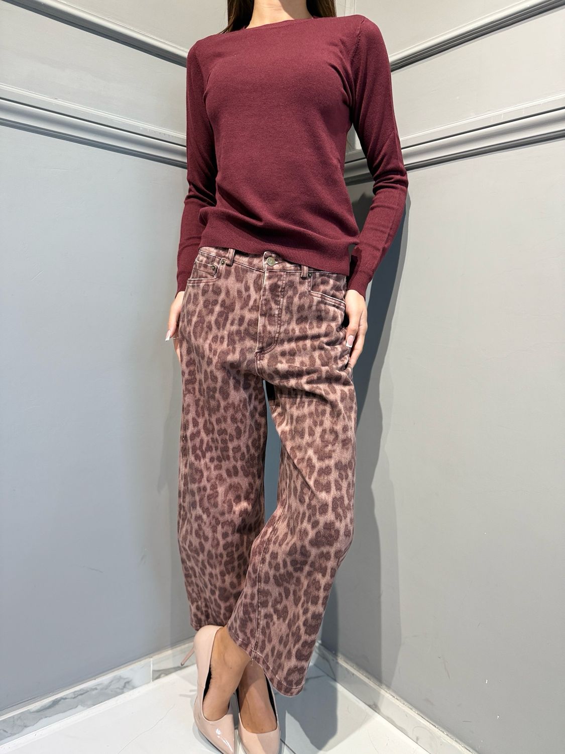 MOTEL - pantalone W26P647 bordeaux