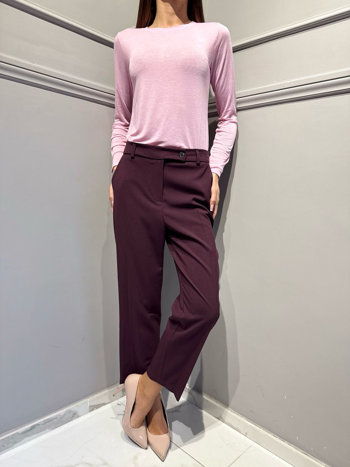HAVE ONE - maglia in misto cachemire MJS-R126 orchidea